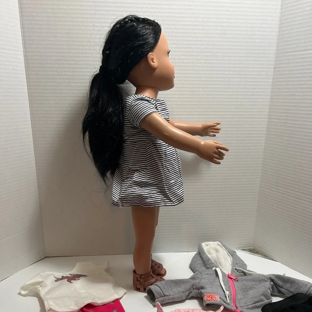 Journey Girls Doll 18" Brown Hair & Eyes Dress Top Pants Skirt Shoes 2 Jackets - Picture 9 of 16